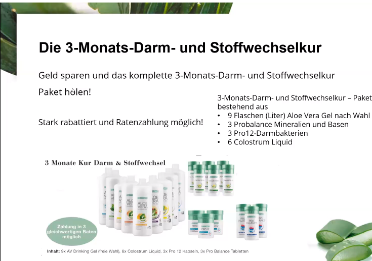 3 Monate Darm- und Stoffwechselkur